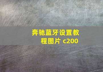 奔驰蓝牙设置教程图片 c200